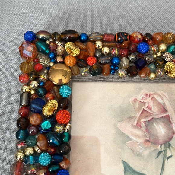 Couture handmade Halloween 👻 🎃 5x7 picture frames with rhinestones & beads - Picture 2 of 6